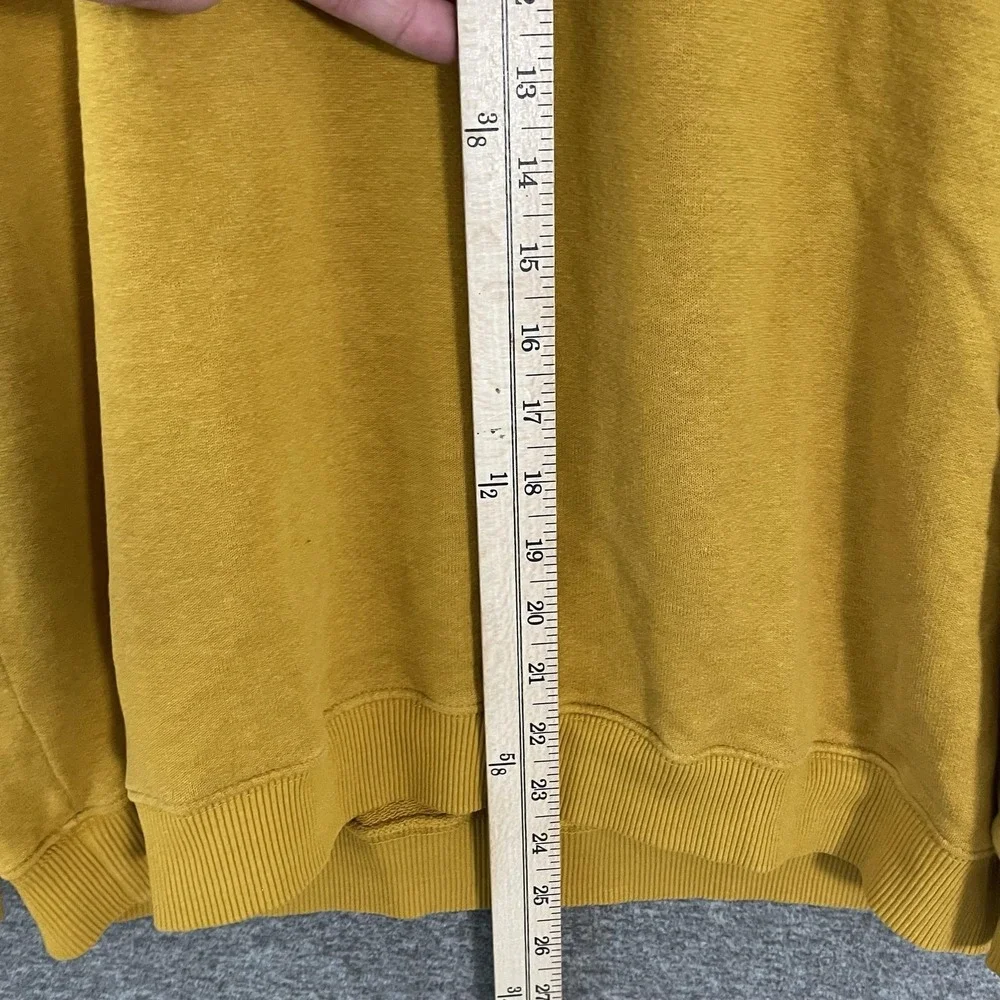 Jungmaven Sweatshirt Mens Large Yellow Bonfire Hemp Cotton Crewneck Made USA - Picture 2 of 8